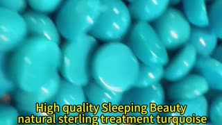 250106-4 High quality Sleeping Beauty natural sterling treatment turquoise round shape cabochons