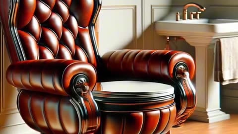 I need one of these leather armchair toilets immediately! 🤣🤣