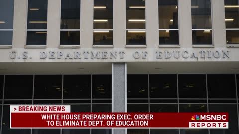 White House preparing executive order to ELIMINATE Department of Education?!