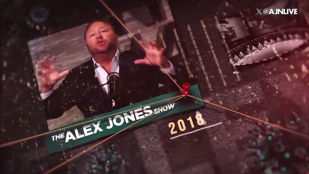 Video snippets of Alex Jones saying they’d release a virus