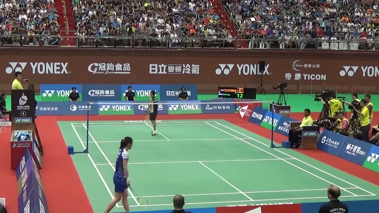 2016 Final WS戴資穎Tai Tzu Ying(台) vs 王適嫻Wang Shixian(中) TAIPEI OPEN