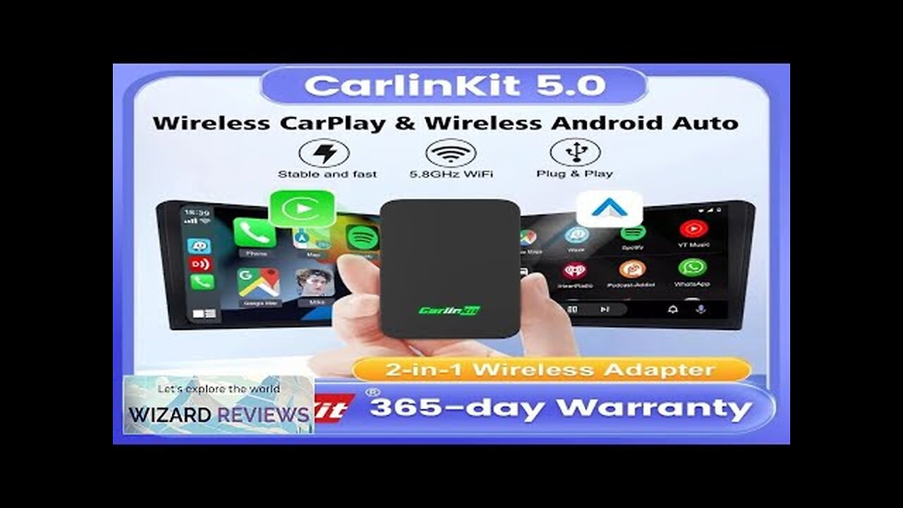 CarlinKit 5.0 Wireless CarPlay Android Auto Adapter 3 in 1 Wireless Car Review