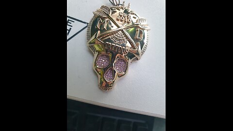 My self designed gold tattoo studio pendant