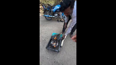 Wood fire stove in odisha, india