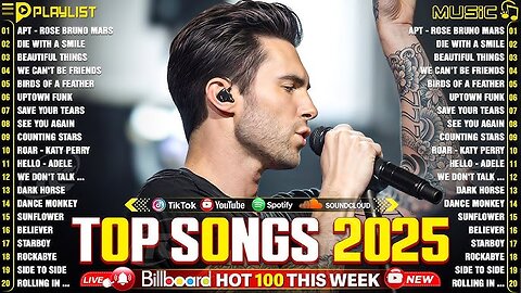 Billboard Pop Songs 2025 Playlist ✨Ed Sheeran, The Weeknd, Bruno Mars *ROAD TO 100 FOLLOWERS*