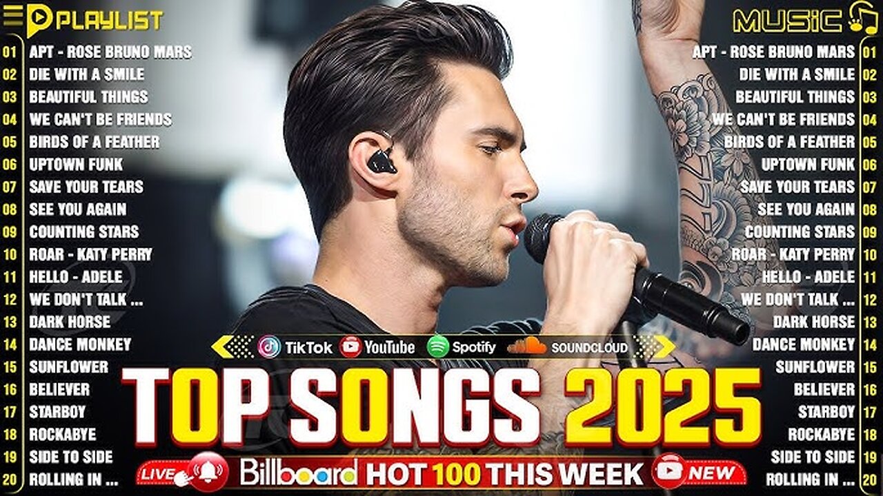 Billboard Pop Songs 2025 Playlist ✨Ed Sheeran, The Weeknd, Bruno Mars *ROAD TO 100 FOLLOWERS*