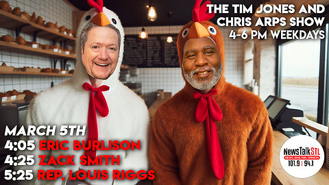 The Tim Jones and Chris Arps Show 03.05.2025 Eric Burlison | Zack Smith | Rep. Louis Riggs