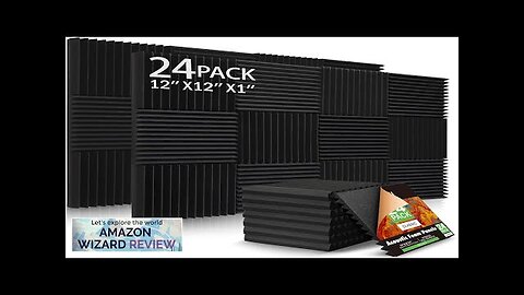 24 Pack Acoustic Panels 1" X 12" X 12" Acoustic Foam Panels Review