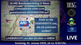 🔵💥LIVE von den Straßen in Riesa - Bundesparteitag der AfD | Linksradikale wollen ihn VERHINDERN!💥