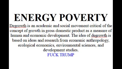 ENERGY POVERTY