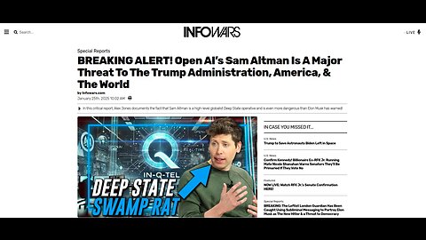 Sam Altman of Open AI Is A Serious Danger To America, The World, And The Trump Administration