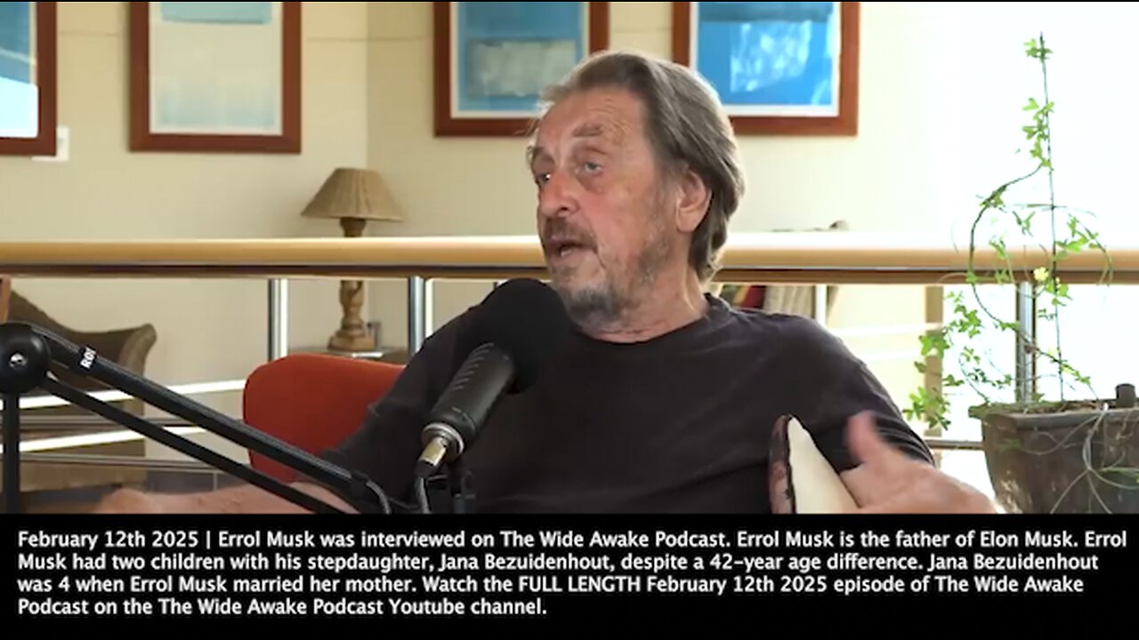 Errol Musk | Elon Musk's Father, "The Bentley Was Bought for Me By Elon Last Year...By the Time I Was 30, We Had Our Own Chef, Several Servants, House Had 8 Bedrooms. Elon & Kimbal Have Always Had These Things." (2/12/2025)