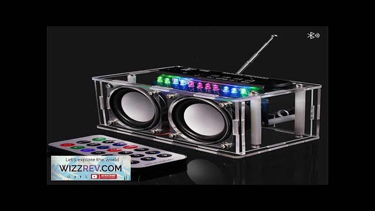 DIY bluetooth Speaker Kit with FM Radio 87.5-108MHZ DIY Soldering Project Practice Review