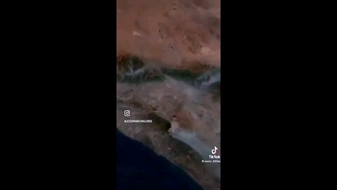 Satellite footage shows all three major fires in Los Angeles, California starting at same time.🤔
