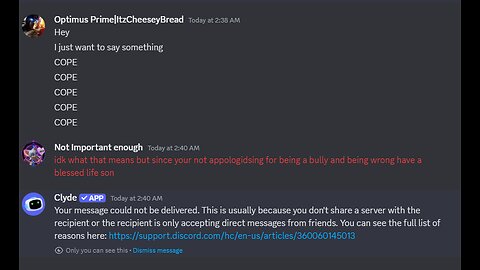 He's at it again this time he's harassing me