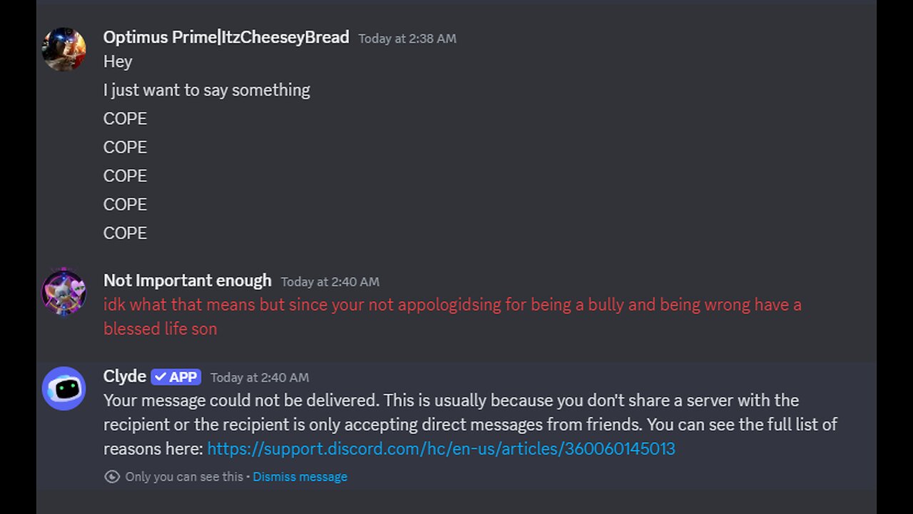 He's at it again this time he's harassing me