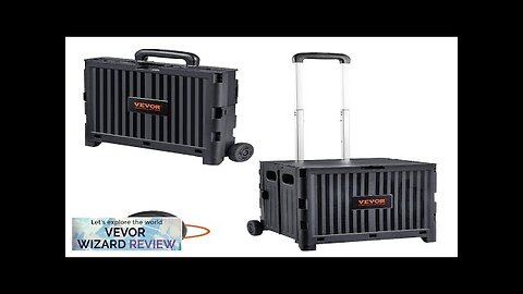 VEVOR Foldable Utility Cart 80 lbs Load Capacity Folding Portable Rolling Crate Review