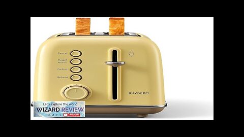 BUYDEEM DT620 2-Slice Toaster Extra Wide Slots Retro Stainless Steel with High Review