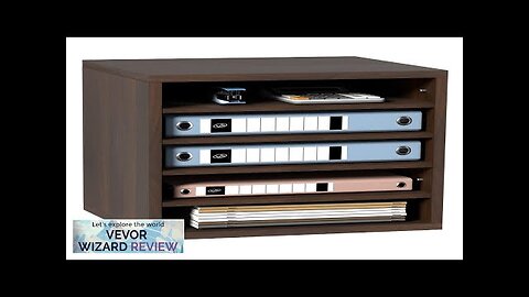 VEVOR Literature Organizers 5 Compartments Office Mailbox with Adjustable Shelves Wood Review