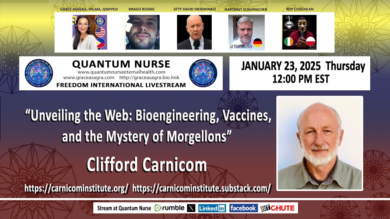 Featured Guest: Clifford Carnicom - “Unveiling the Web: Bioengineering, Vaccines, and the Mystery of Morgellons” with Special Guest Host Atty David Meiswinkle