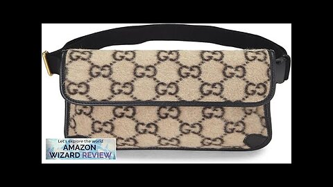 Gucci Pre-Loved Beige & Black Original GG Wool Waist Pouch BlackFeatured in Gucci's Cruise Review