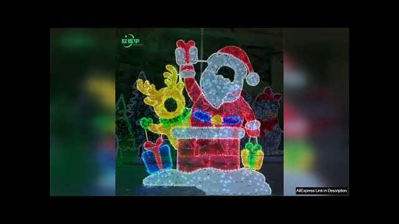 Outdoor Holidays Christmas Decoration Deer Activities Santa Claus Theme Lights Review