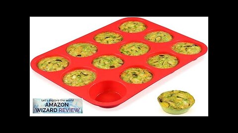 CAKETIME 12 Cups Silicone Muffin Pan Nonstick BPA Free Cupcake Pan Review