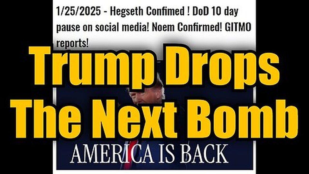 Trump Drops The Next Bomb - America Is Back!