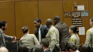 Watch A$AP Rocky celebrate in court after his not guilty verdict