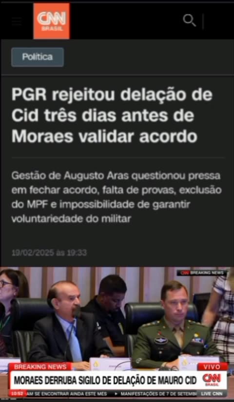 PGR rejeitou delação de Cid três dias antes de Moraes validar acordo Gestão de Augusto Aras questionou pressa em fechar acordo, falta de provas, exclusão do MPF e impossibilidade de garantir voluntariedade do militar