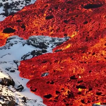 🔥Lava meets snow🌋