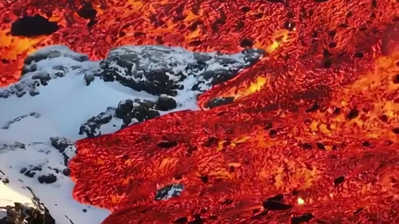 🔥Lava meets snow🌋