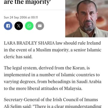 Ireland fought the British for 800 years just to give the country away to Islam.