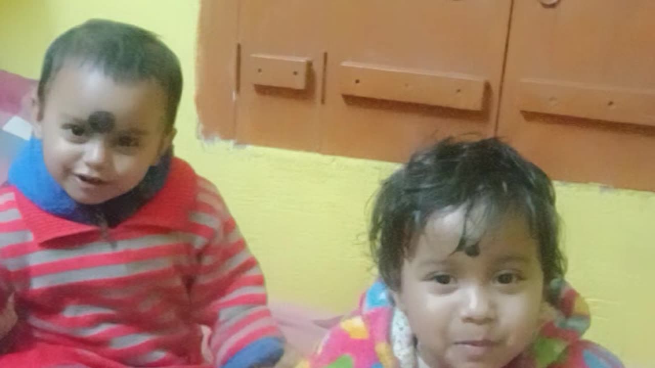 indian two children sister amazing video