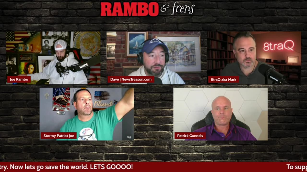 Rambo AF with NewsTreason Dave, Patrick Gunnels, 8traQ, Stormy Patriot Joe 2-20-25