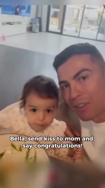 Message from Cristiano and Bella to mom Gio