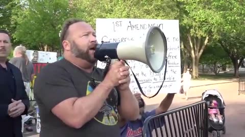 Alex Jones Bullhorns President Trump At The White House