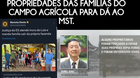 O ladrão Lula genocida está tomando às terras dos agricultores, não irá impor a Ditadura,seu fim têm dia horas e mês.