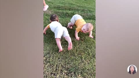 Oops! Funniest Twins Baby Playing Together