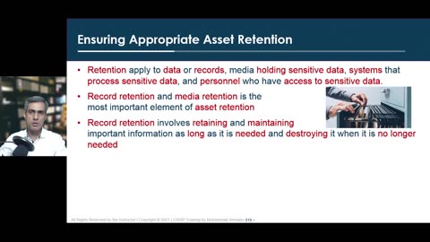 58 - Domain 2 - 25 Ensure appropriate asset retention