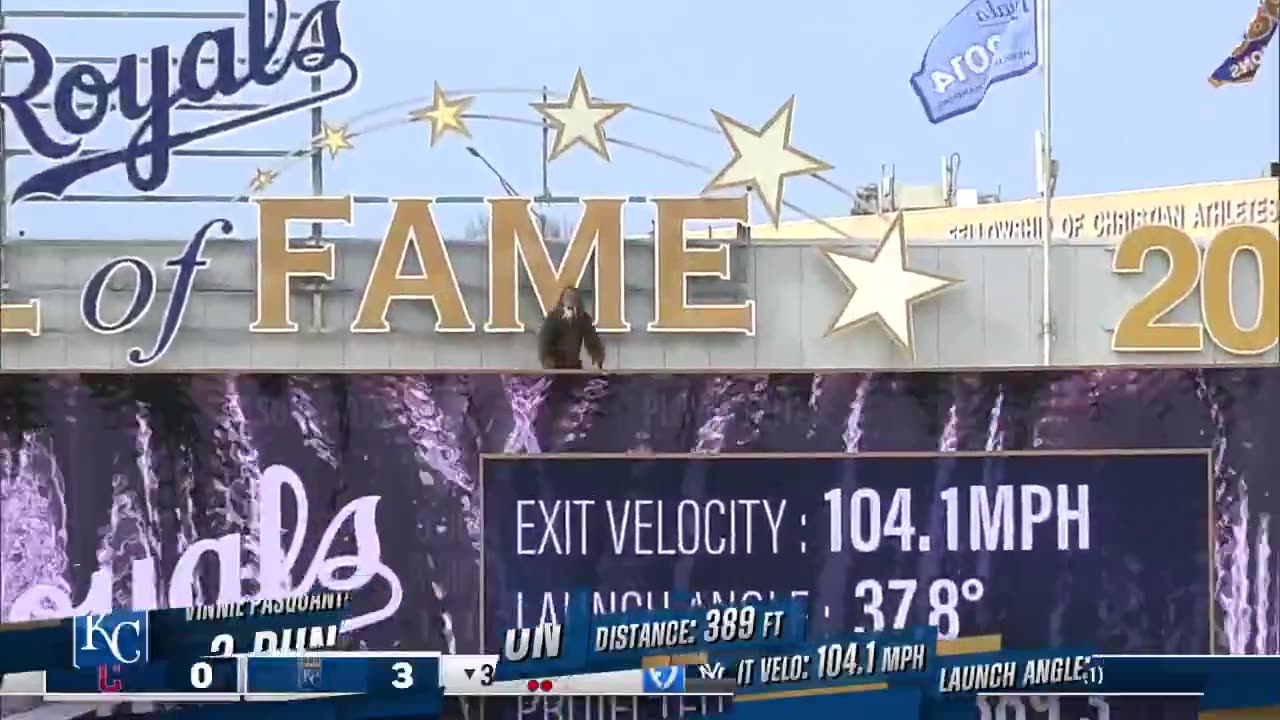 MLB - Vinnie Pasquantino with a 3-run #OpeningDay BLAST 💥