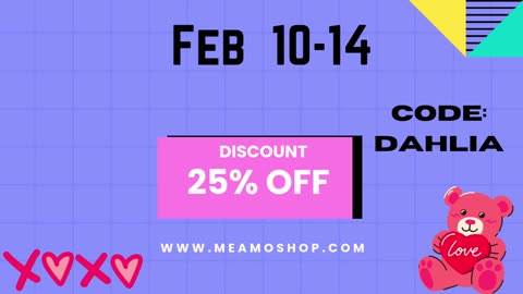 Meamo 25% OFF Valentine Sale