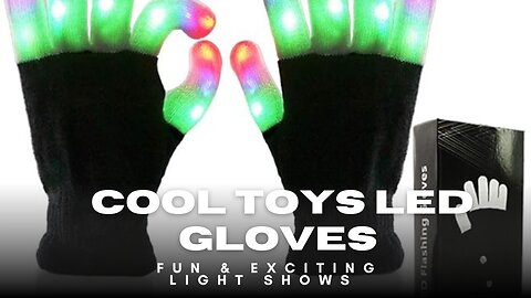 Led Gloves Fun Toys Kids, 6 Flashing Modes/Boys Girls Gifts for Rave Dance Christmas Birthday Party