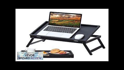 VEVOR Bed Tray Table with Foldable Legs Bamboo Breakfast Tray for Sofa Review