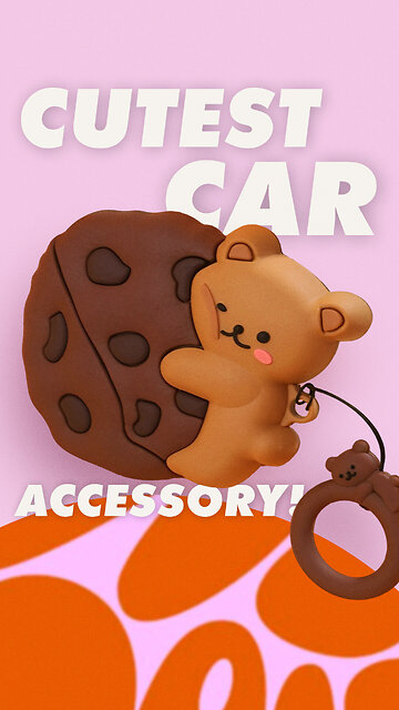 Cookie Bear Car Key Case Cover
