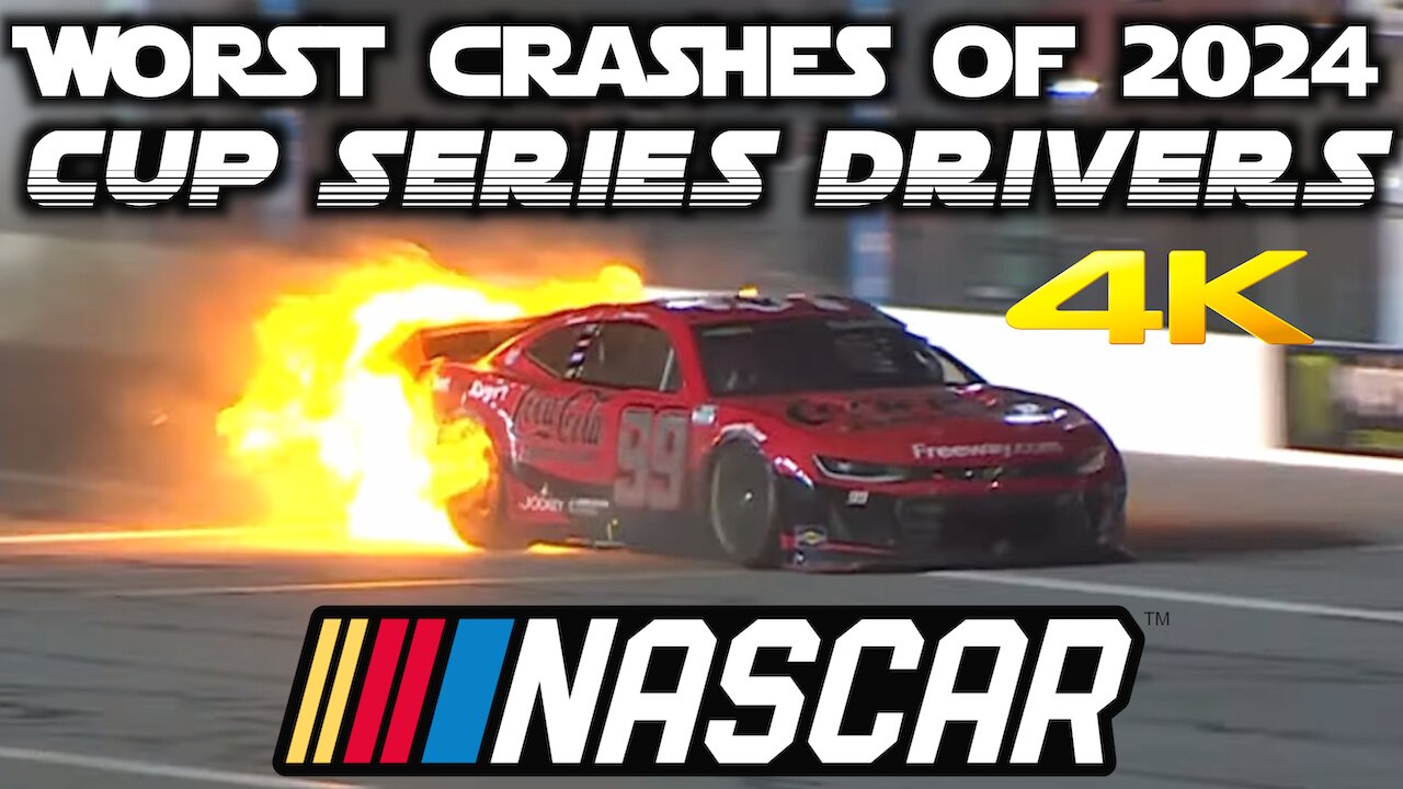 Worst crashes of 2024 NASCAR Cup Series drivers (4K)