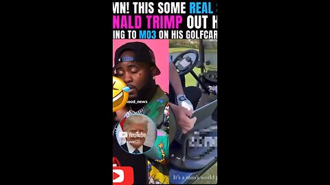 Donald Trump plays Music in The Golf Cart🤣