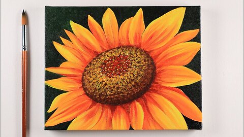 acrylic sunflower painting tutorial