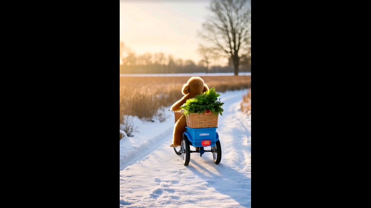 The dog finds vegetables and fruits to cook.