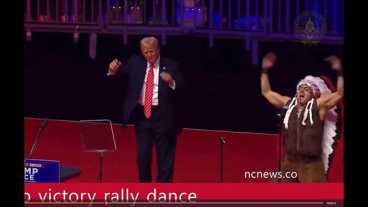 The wildest end to a political rally. President Trump victory rally dance.